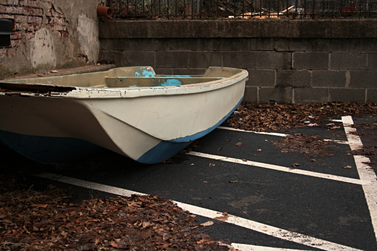 Parked boat.